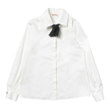 ELISABETTA FRANCHI camicia manica lunga tinta unita cn applicazione Bianco per Bambina EFCA164 BIANCO ELISABETTA FRANCHI