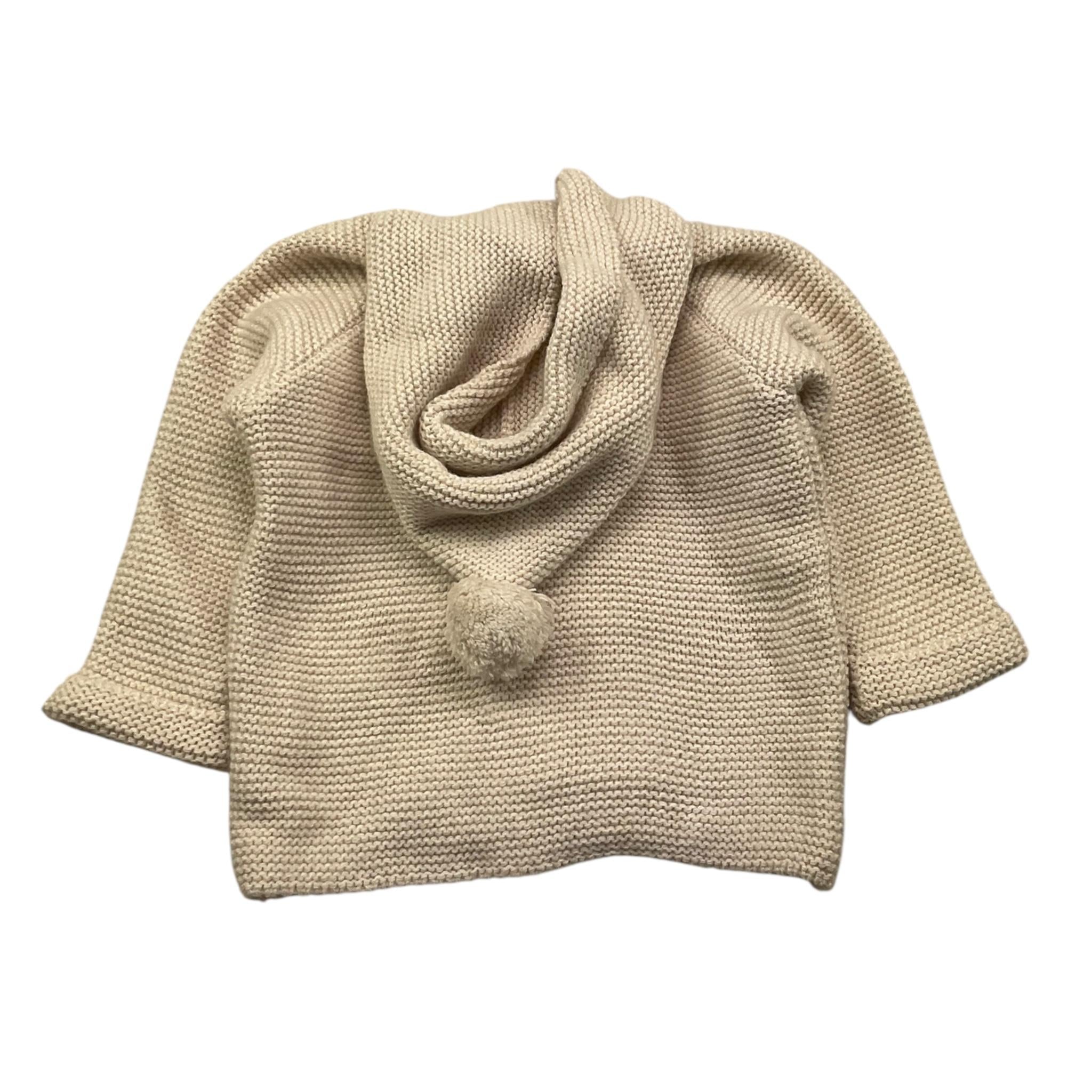 LALALU' cardigan tinta unita con cappuccio Panna per Neonato GBL02H PANNA LALALU'