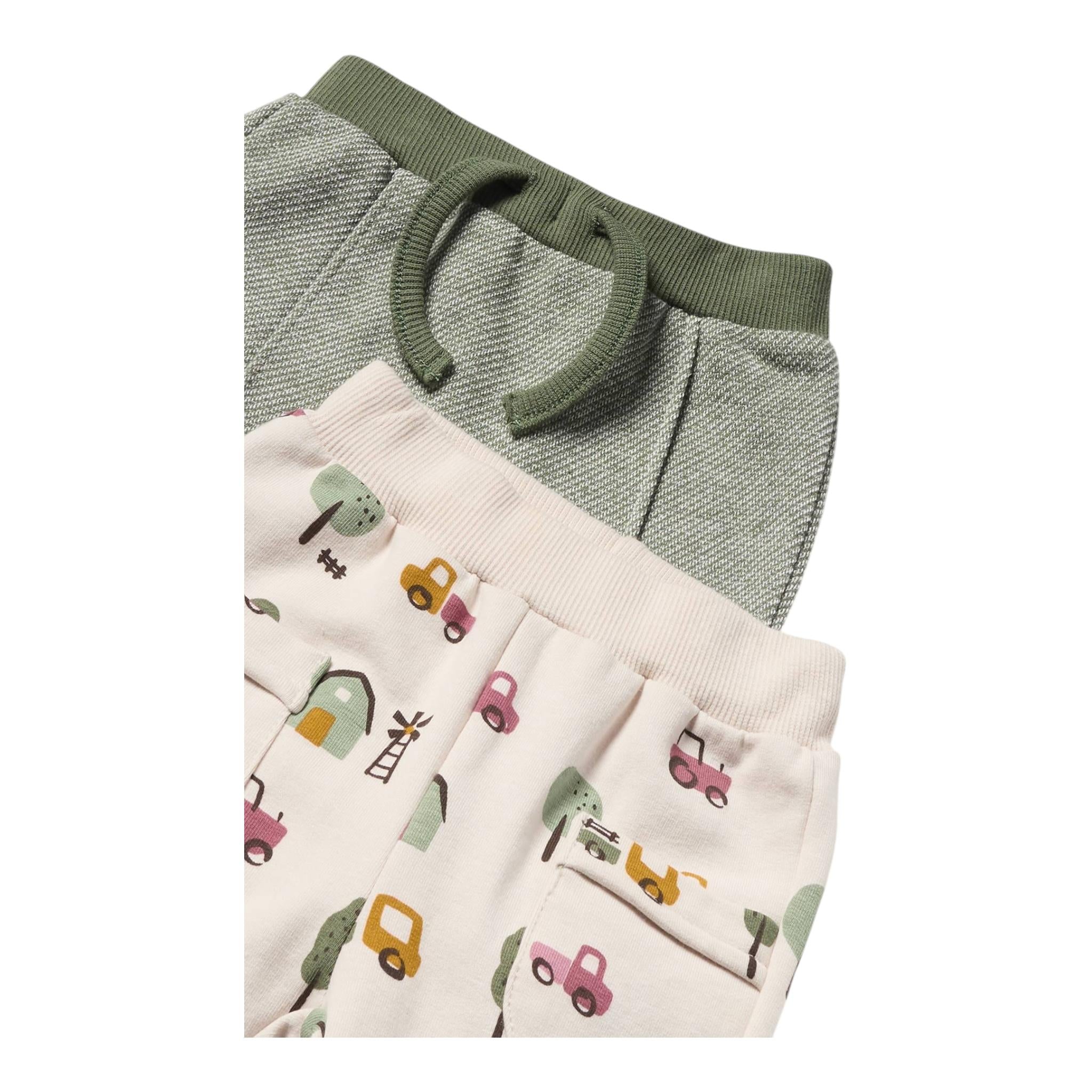 MAYORAL completo 4 pezzi 2 felpe-2 pantalone biclore Verde/beige per Neonato 2625 VERDE/BEIGE MAYORAL