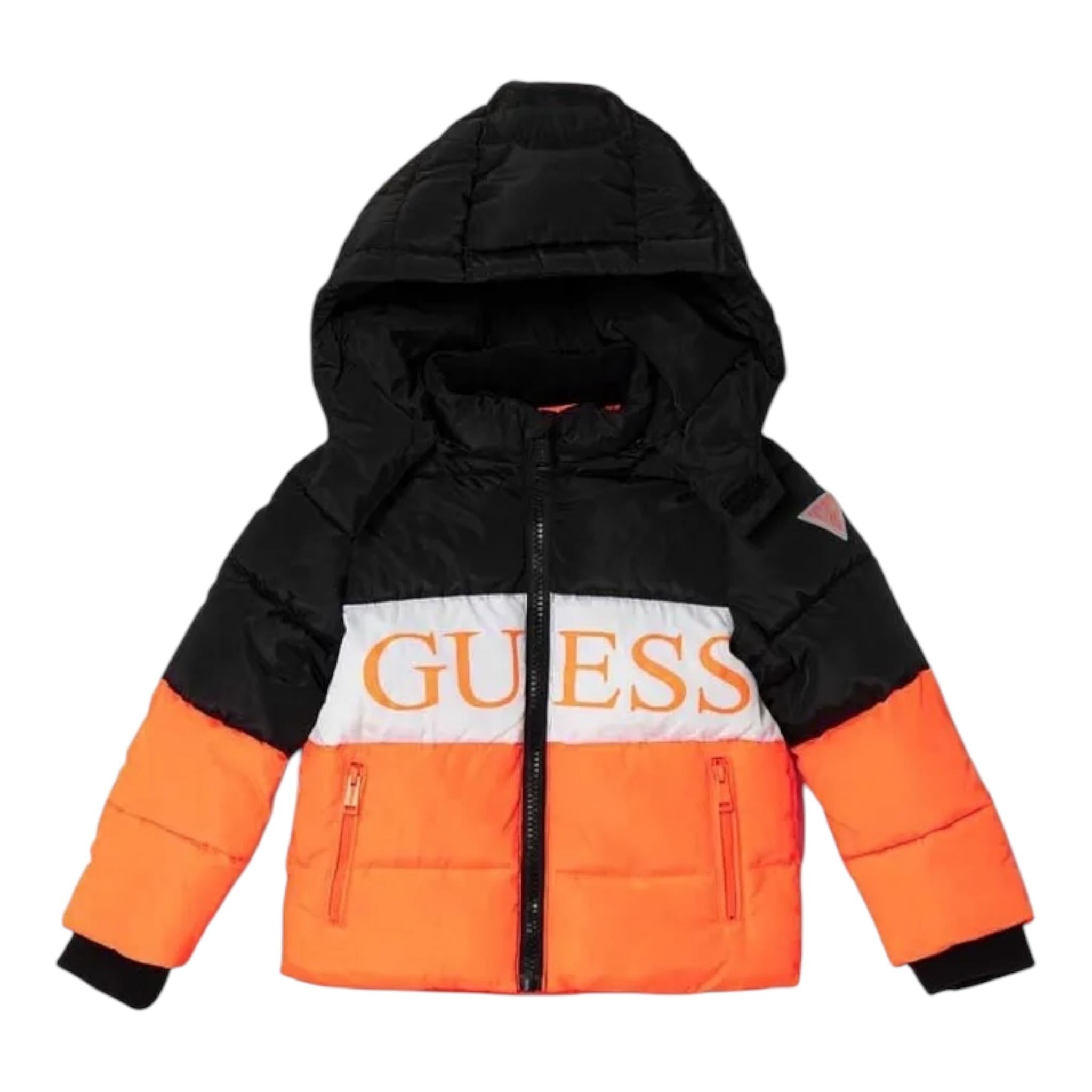 GUESS giubbino tricolore con cappuccio e logo Multicolor per Bambino L3BL02WB240 MULTICOLOR GUESS