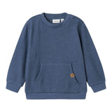 NAME IT felpa girocollo tinta unita in maglia Blu per Neonato 13233492 BLU NAME IT