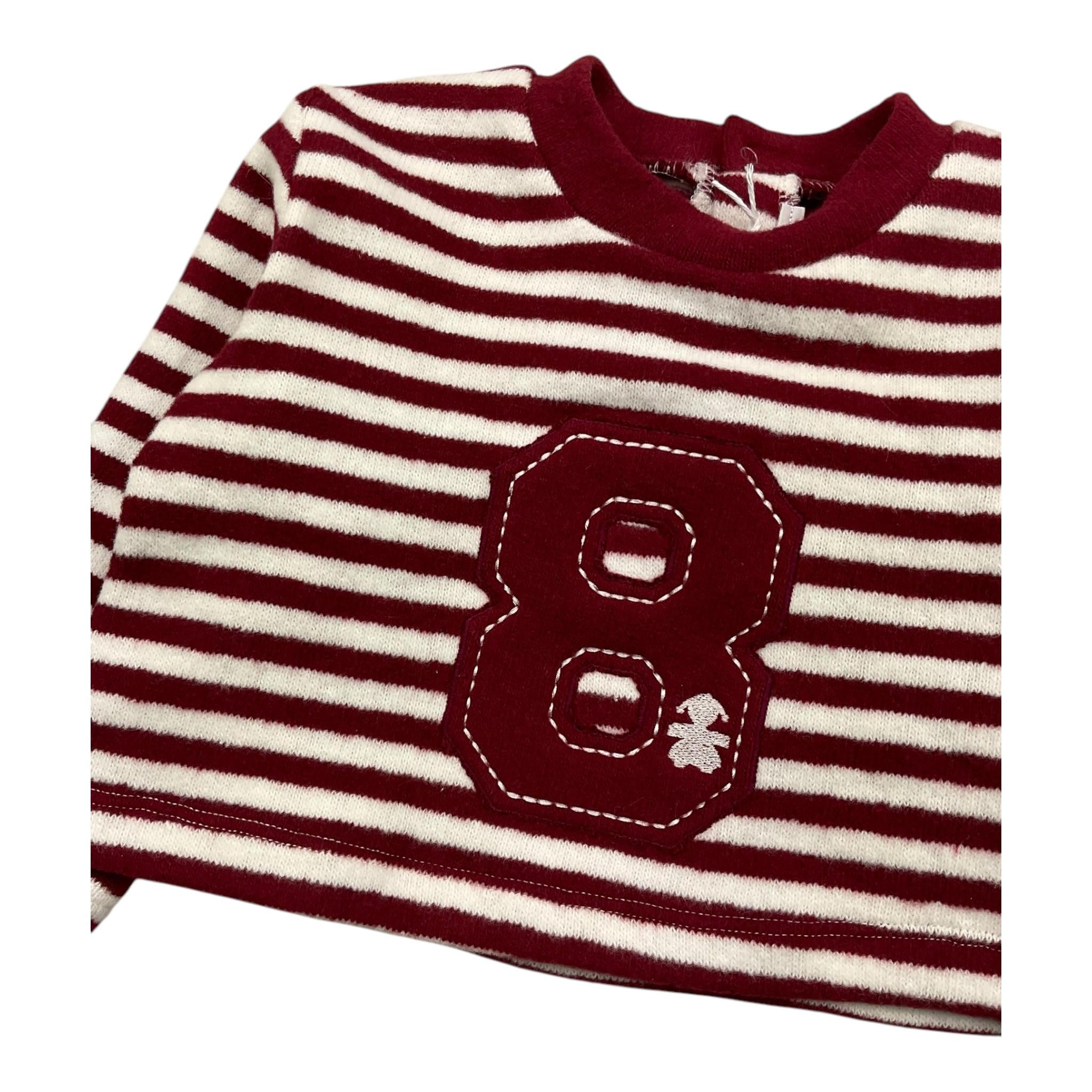 LE BEBE' maglia girocollo fantasia a righe Bianco/rosso per Neonata LBG6127 BIANCO/ROSSO LE BEBE'