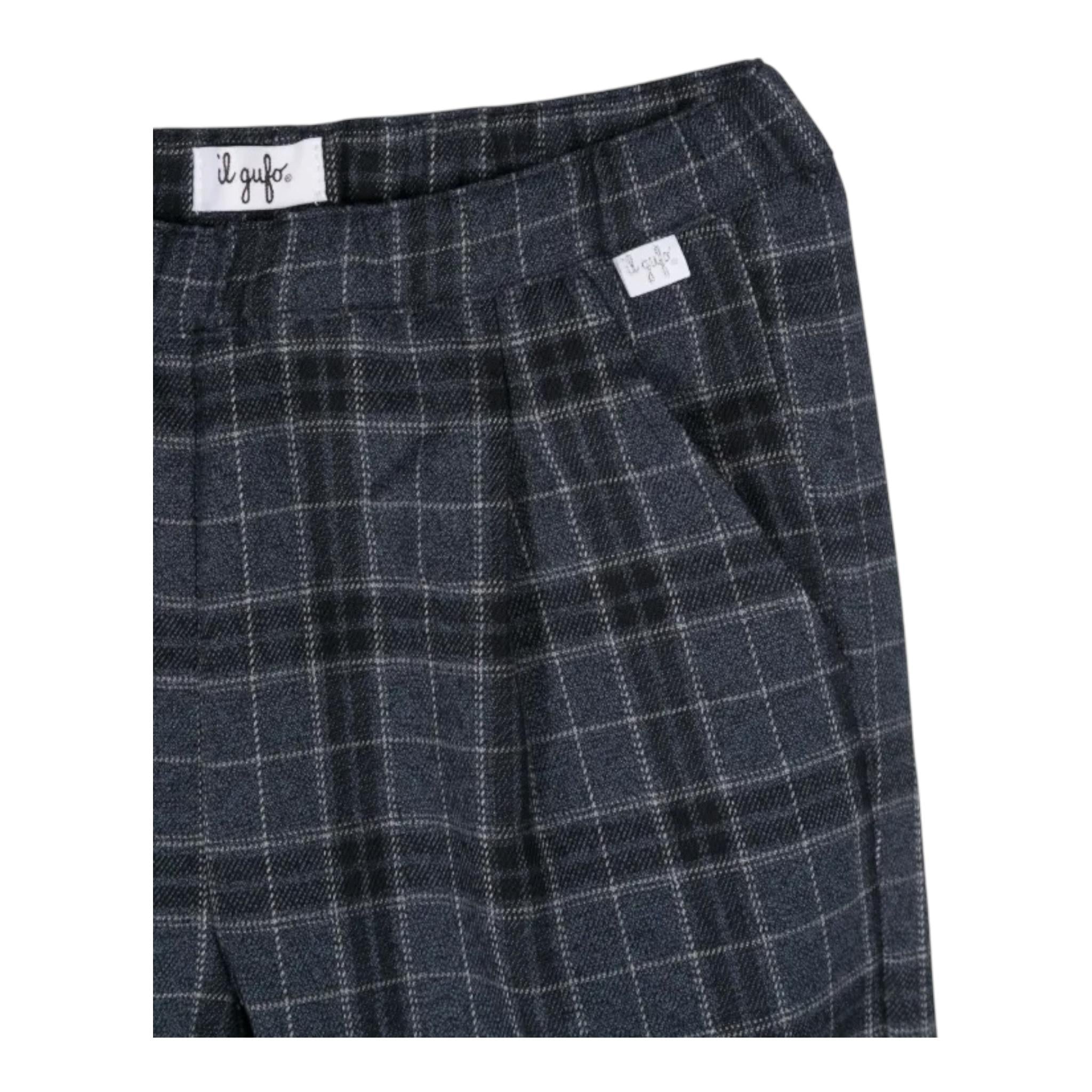 IL GUFO pantalone tinta unita con fantasia a righe Blu per Neonato A24PL291W3067N BLU IL GUFO