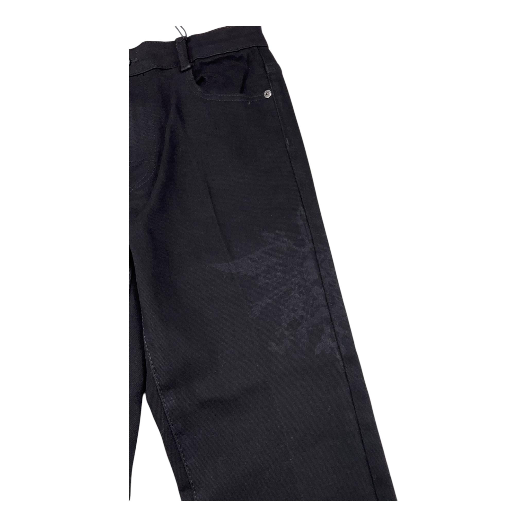 JOHN RICHMOND jeans tinta unita con girovita regolabile Nero per Bambino RBA25242JE NERO JOHN RICHMOND