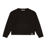 PATRIZIA PEPE maglia girocollo tinta unita con logo Nero per Bambina 7M0852 NERO PATRIZIA PEPE