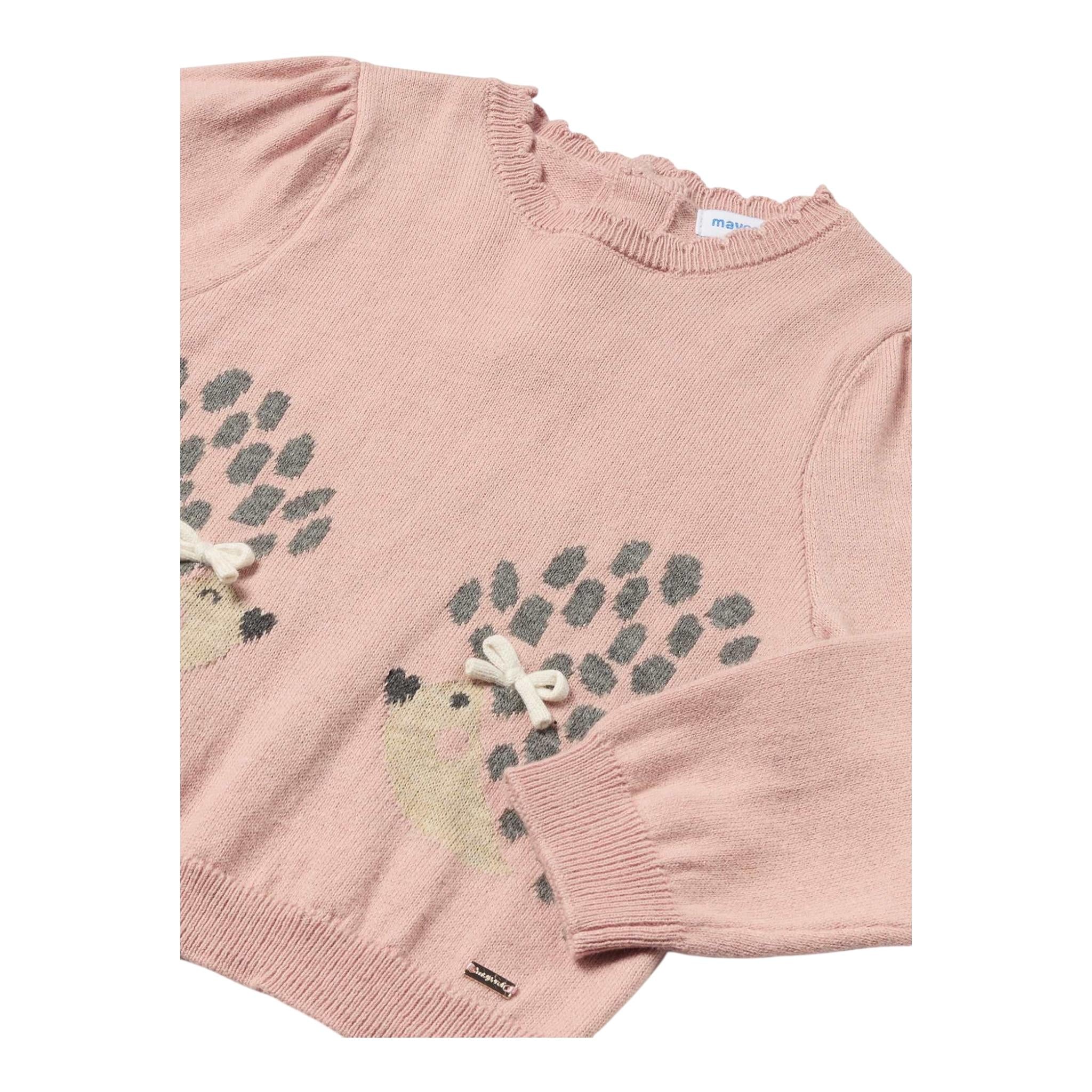 MAYORAL maglia girocollo tinta unita con ricami Rosa per Neonata 2322XX ROSA MAYORAL
