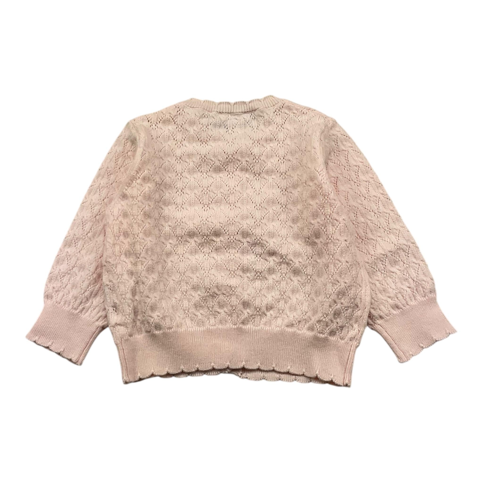 TARTINE ET CHOCOLAT cardigan tinta unita con ricami Rosa per Neonata TY18001 ROSA TARTINE ET CHOCOLAT