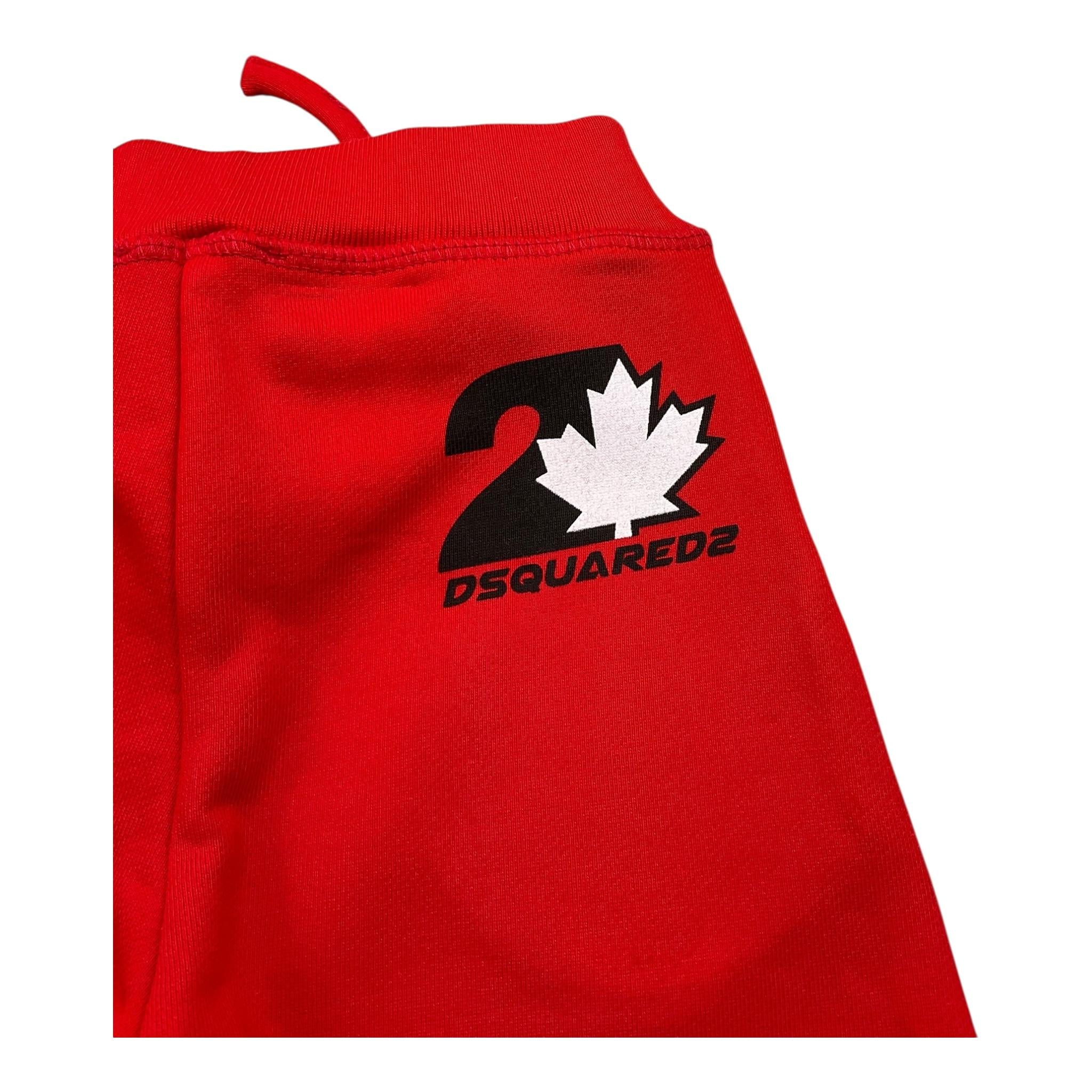 DSQUARED2 pantalone tuta tinta unita con logo Rosso per Neonato DQ2505 ROSSO DSQUARED2