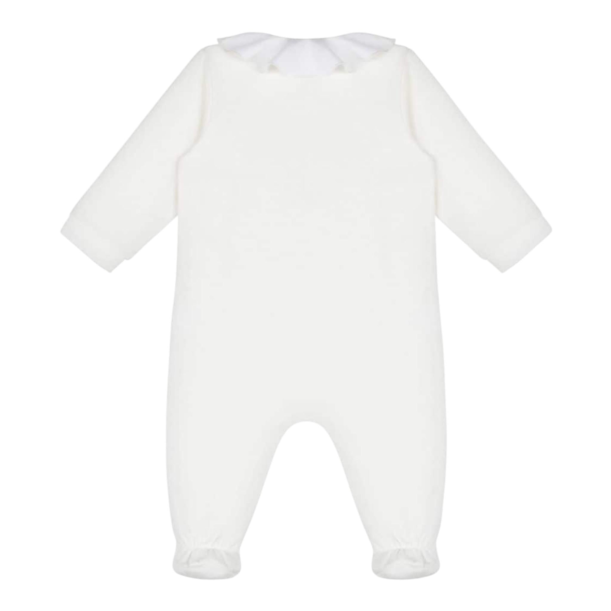 MOSCHINO tutina tinta unita con stampa orso Bianco per Neonata MDT018LCA BIANCO MOSCHINO