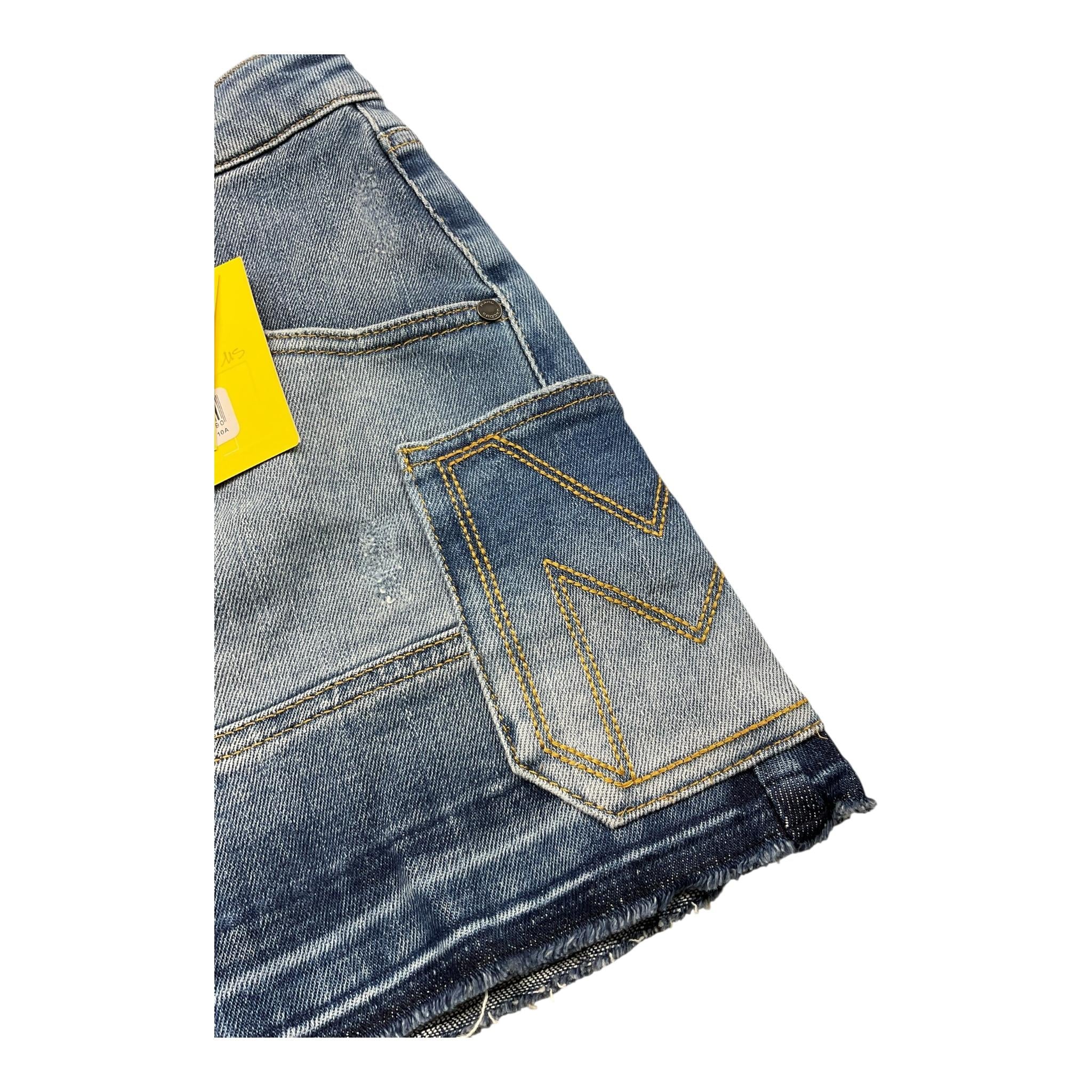 MARC JACOBS gonna in denim tinta unita con girovita regolabile Blu per Bambina W60368 BLU MARC JACOBS