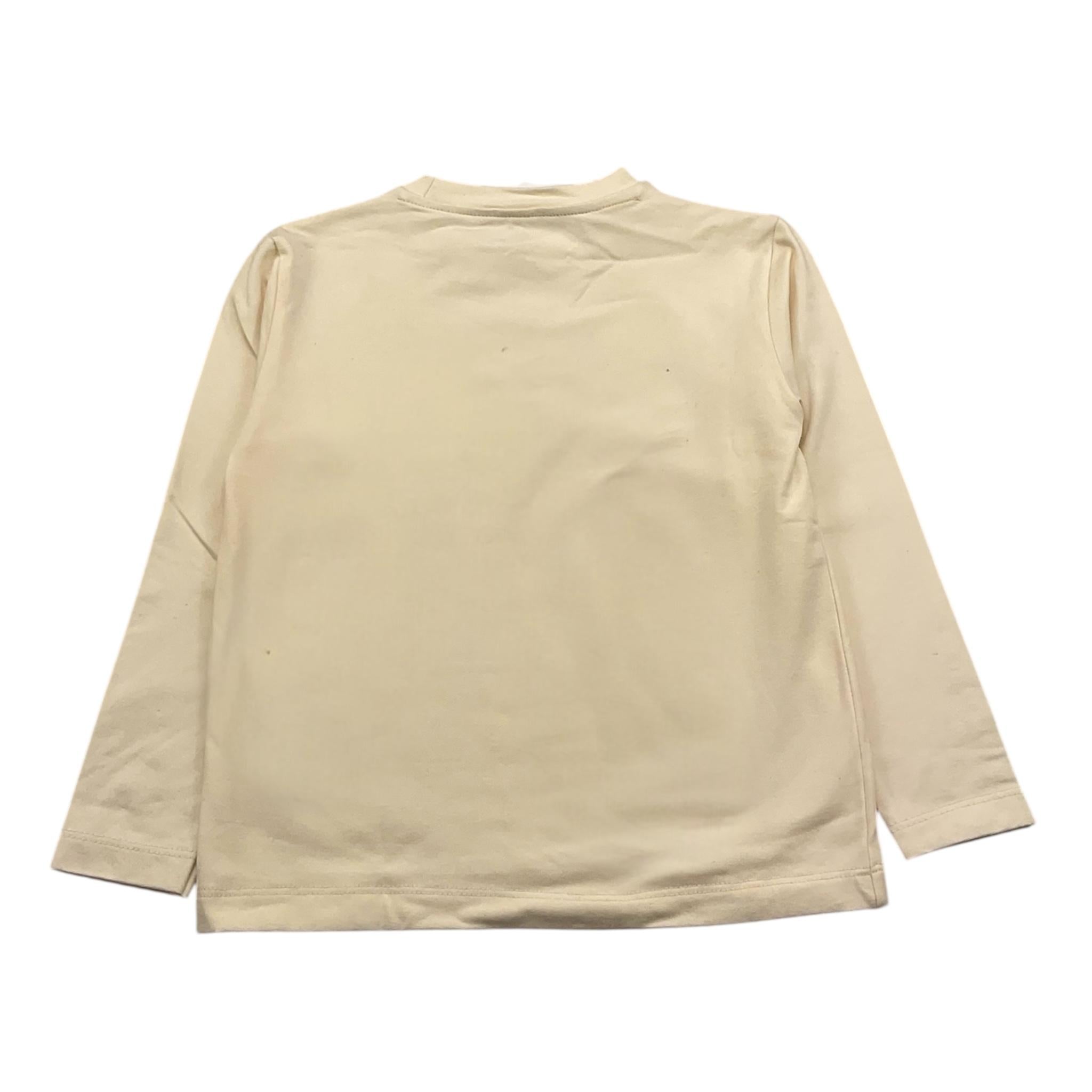 LALALU' shirt girocollo tinta unita con stampa in contrasto Panna per Bambino TSL40LB PANNA LALALU'