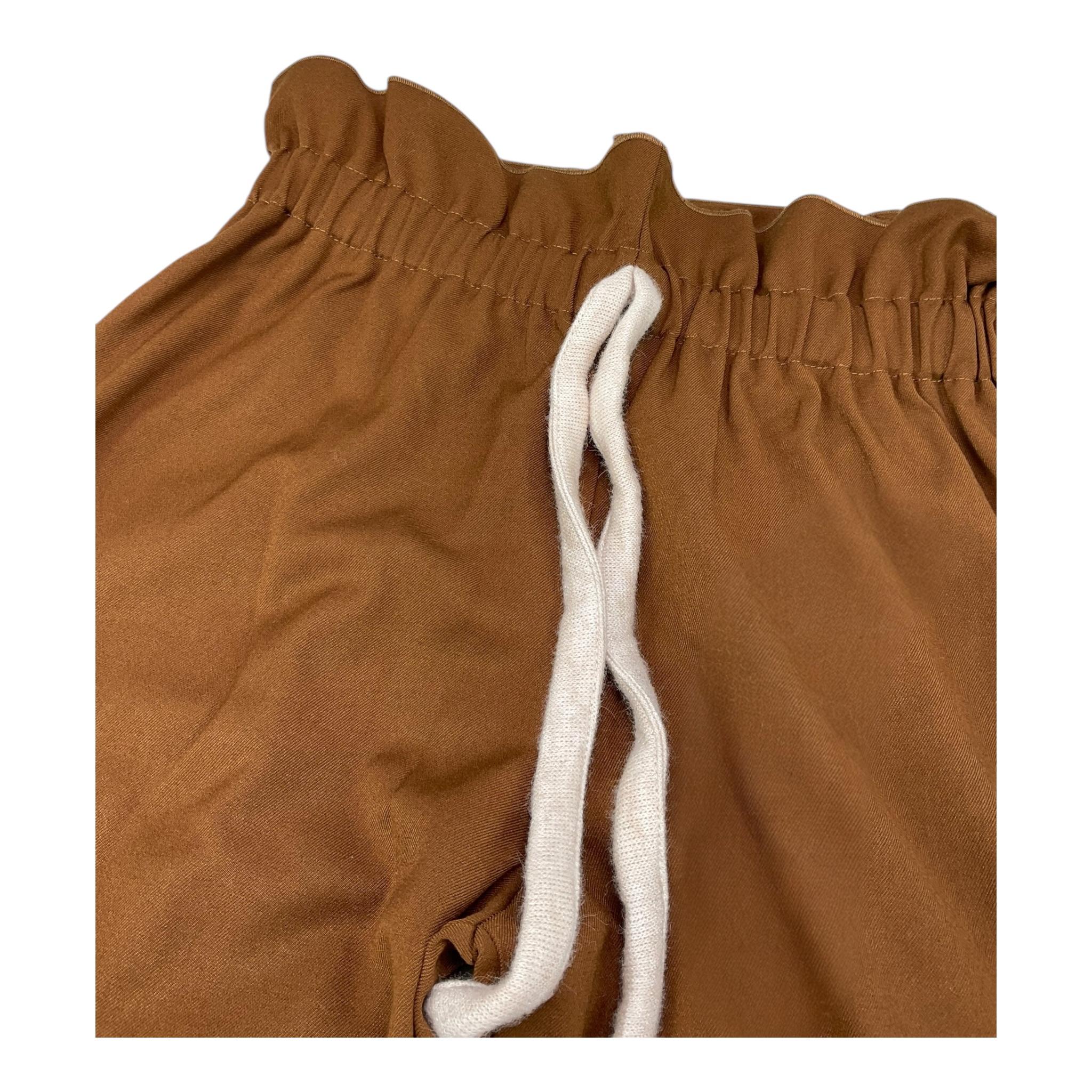 MARIUCCIA pantalone tinta unita modello palazzo Marrone per Bambina MBFW23P238 MARRONE MARIUCCIA
