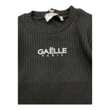 GAELLE shirt girocollo tinta unita con stampa logo Nero per Bambina 2741MY00345X NERO GAELLE