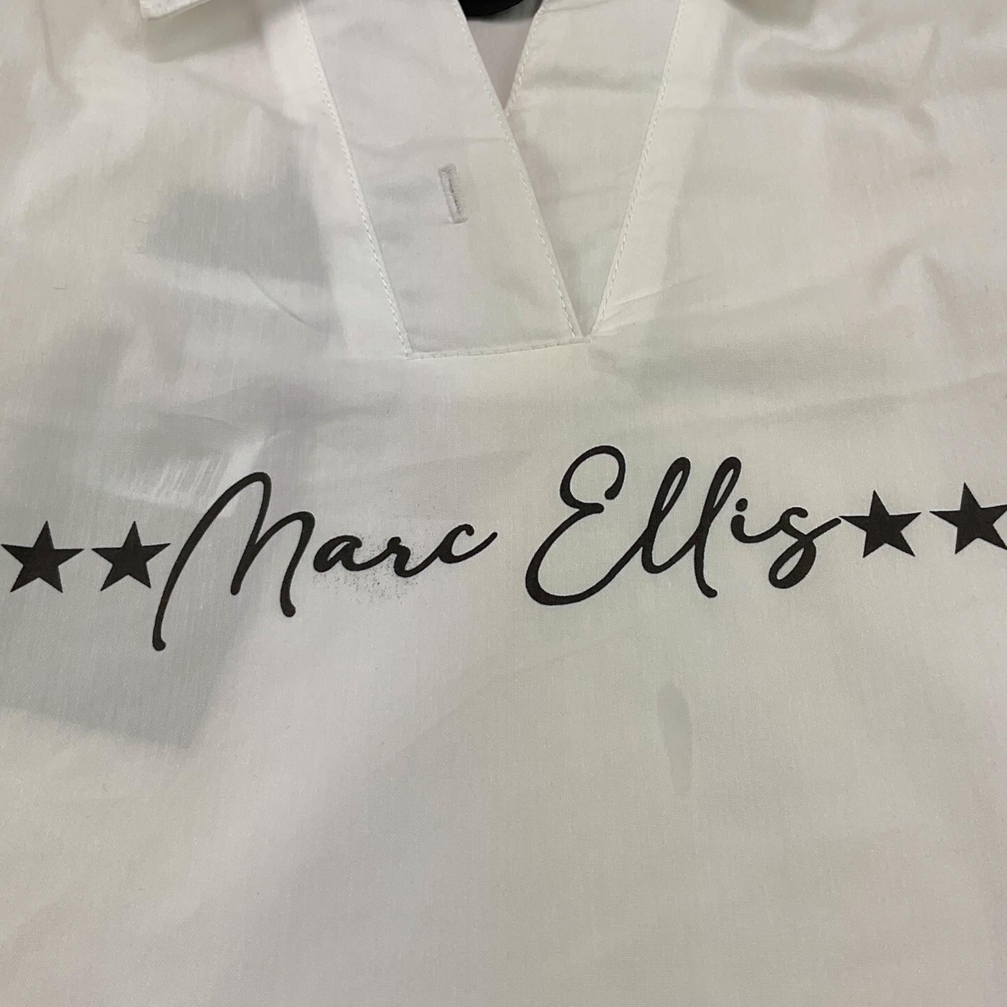 MARC ELLIS camicia tinta unita con logo Bianco per Bambina JMJSH00242 BIANCO MARC ELLIS