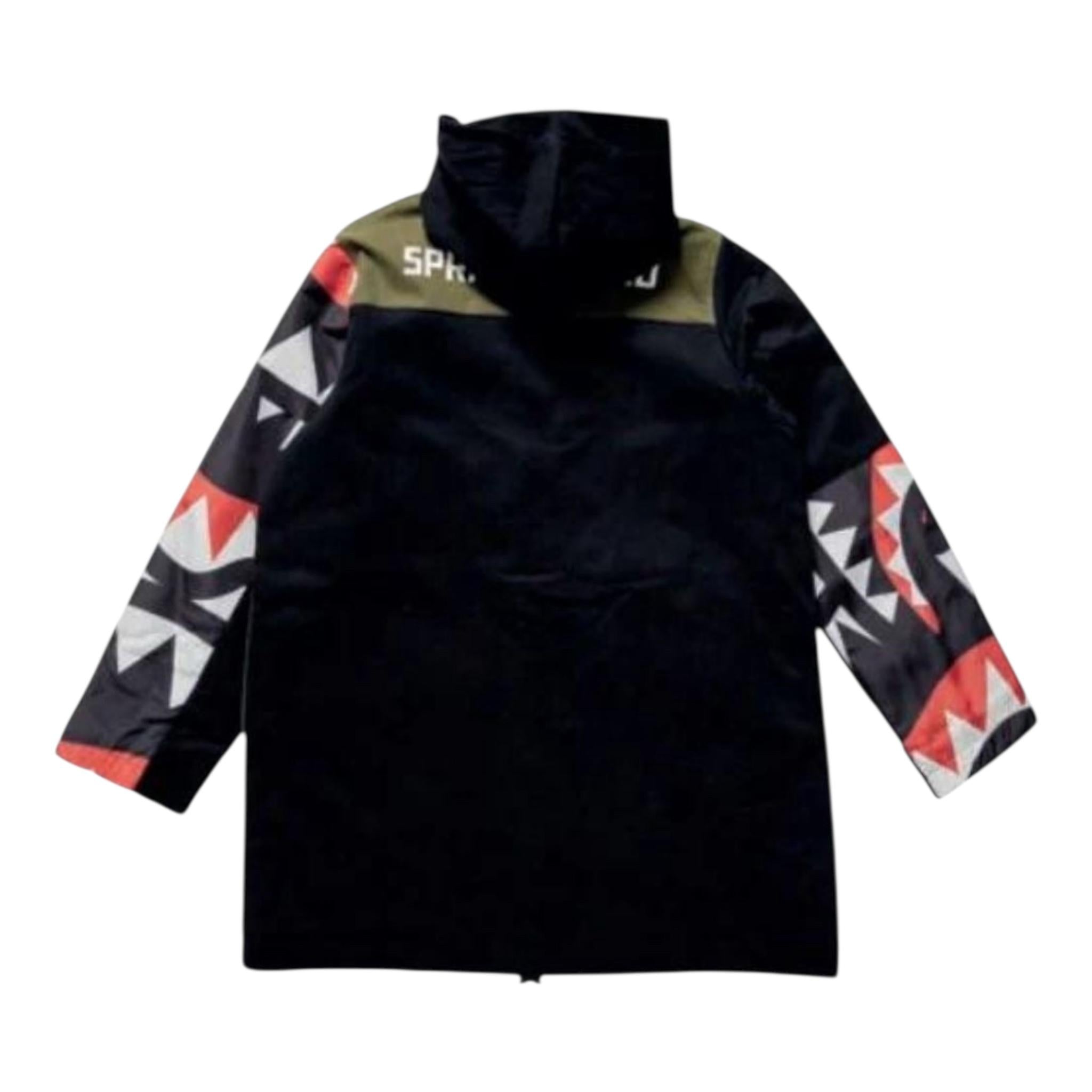 SPRAYGROUND giubbino bicolore con cappuccio e fantasia Nero/verde per Bambino SPY1200 NERO/VERDE SPRAYGROUND