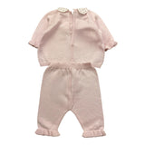 MARLU' completo 2pz maglia-pantalone tinta unita con fiocco Rosa per Neonata EF1619L ROSA MARLU'