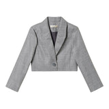 TWINSET giacca tinta unita con microfantasia Grigio per Bambina 242GJ2180X GRIGIO TWINSET