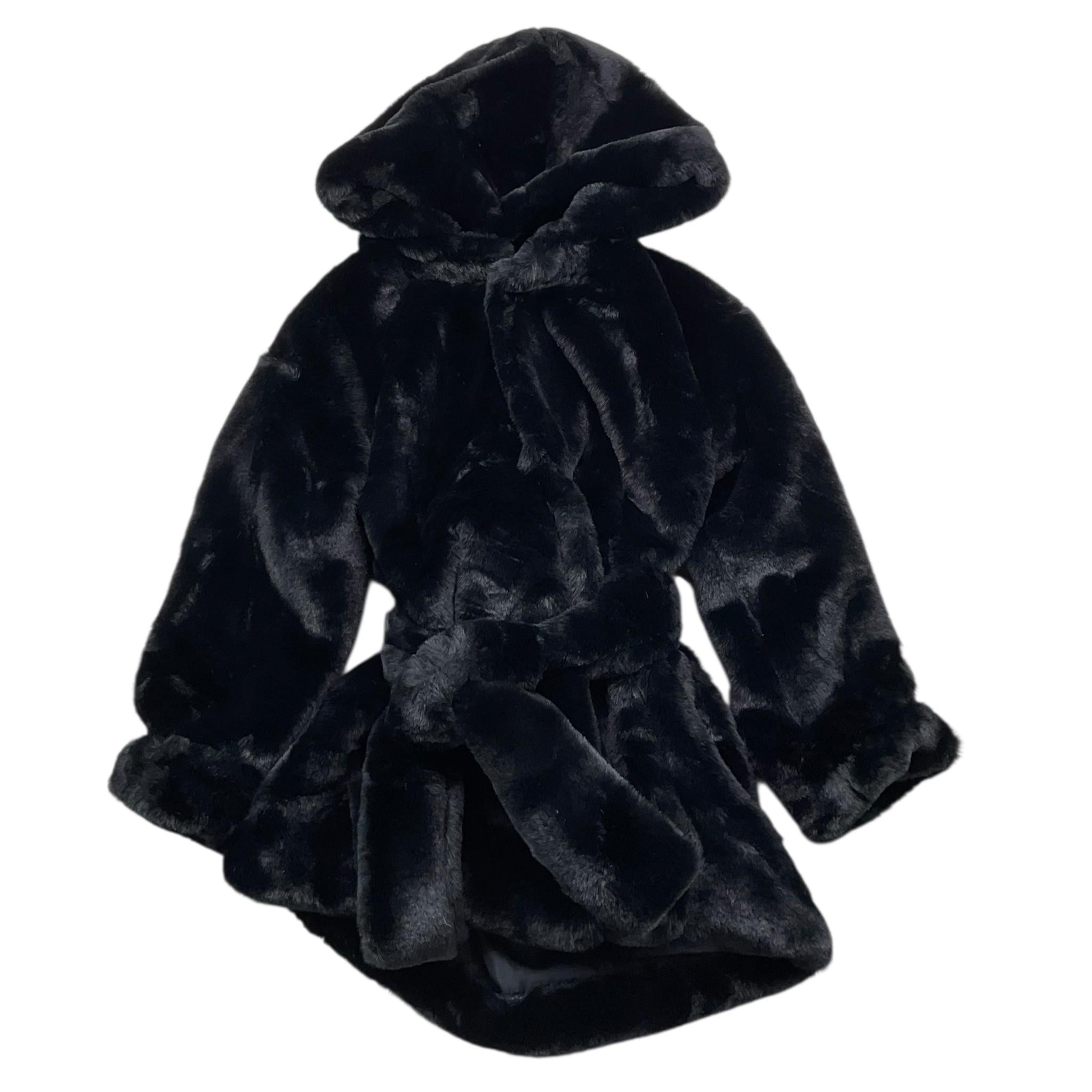 MAGIL pelliccia tinta unita con cappuccio Nero per Bambina GN23106 NERO MAGIL