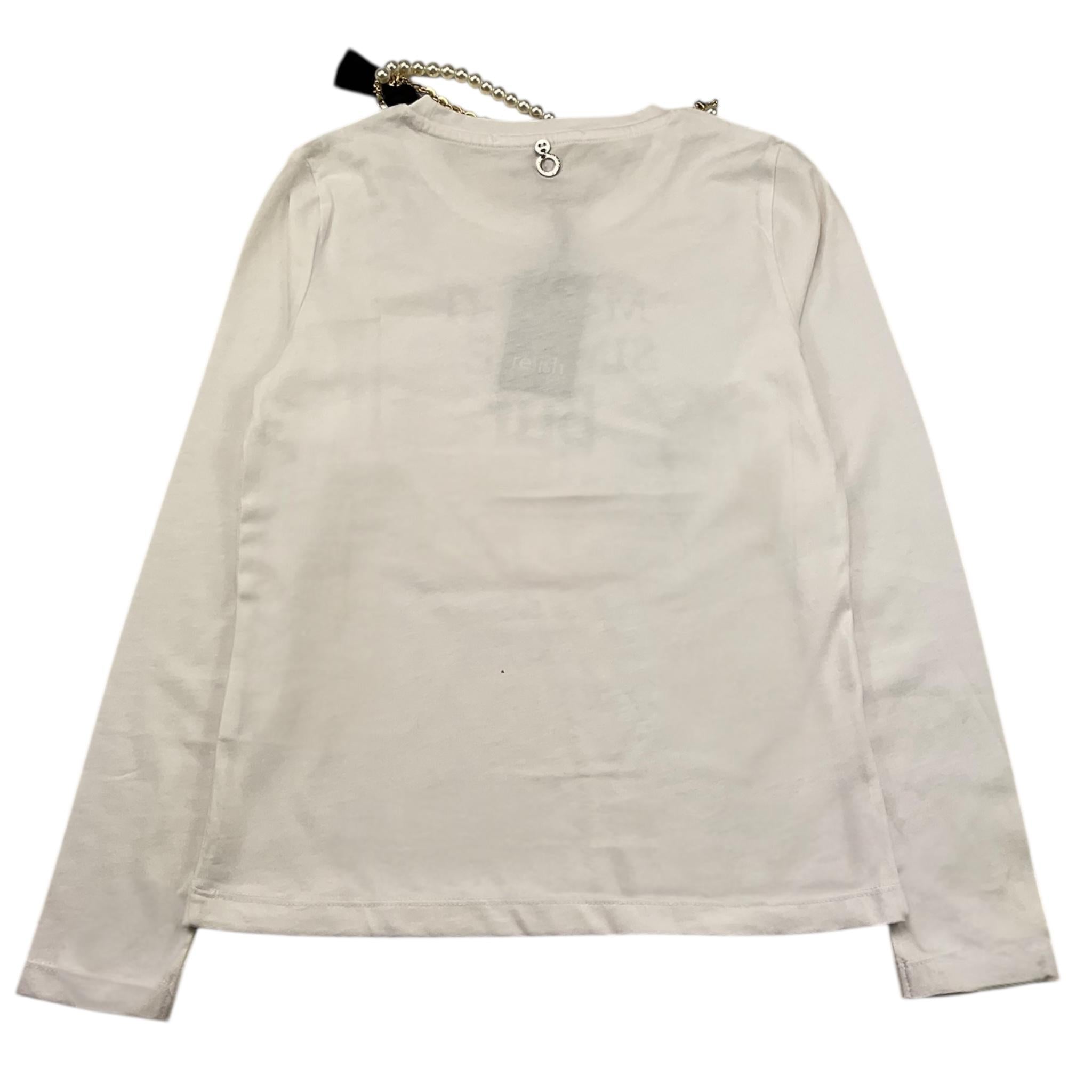 RELISH shirt girocollo tinta unita con catena Bianco per Bambina RGA230103306 BIANCO RELISH