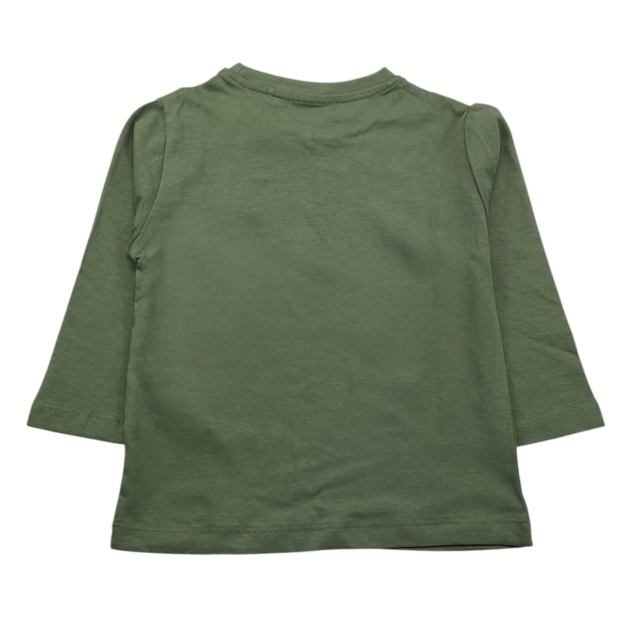 LOSAN shirt girocollo tinta unita con stampa Verde per Neonato 51030792019015 VERDE LOSAN