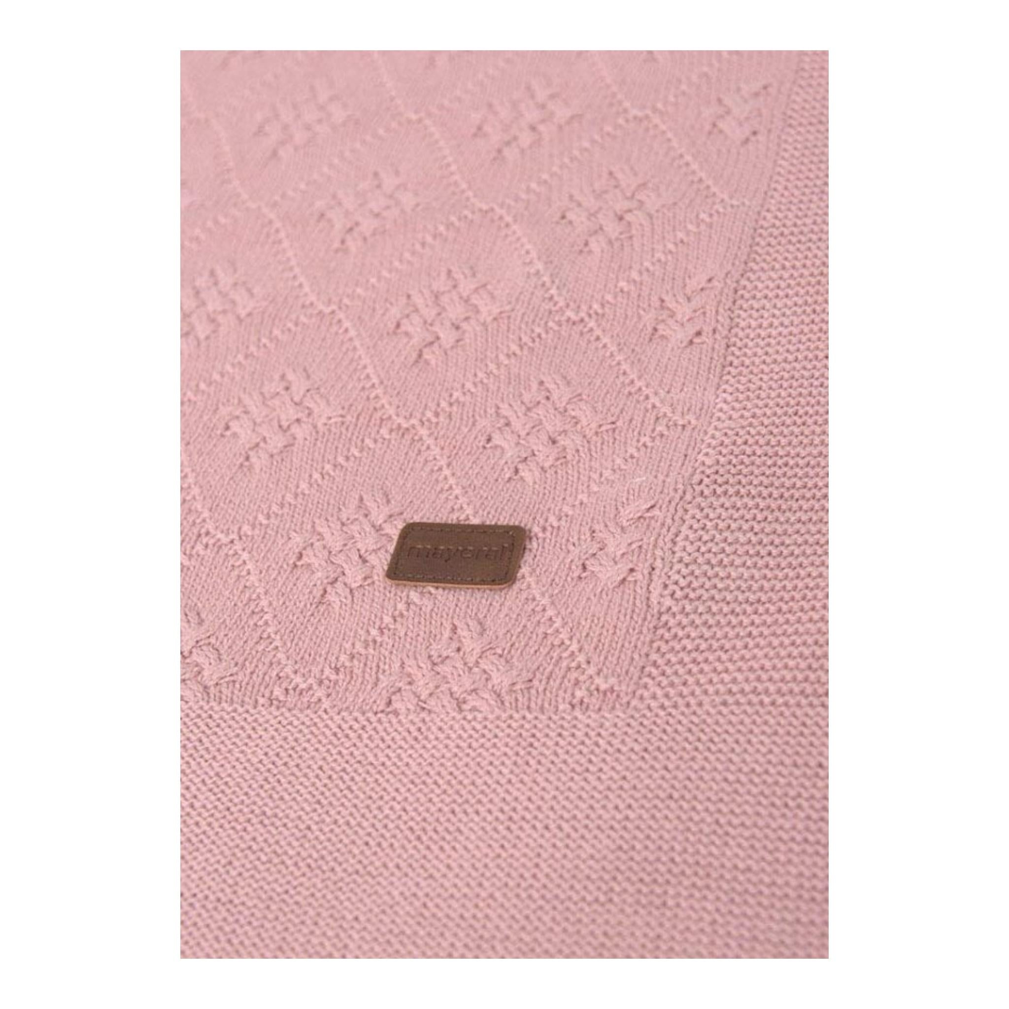 MAYORAL coperta tinta unita con logo Rosa per Neonata 19476 ROSA MAYORAL