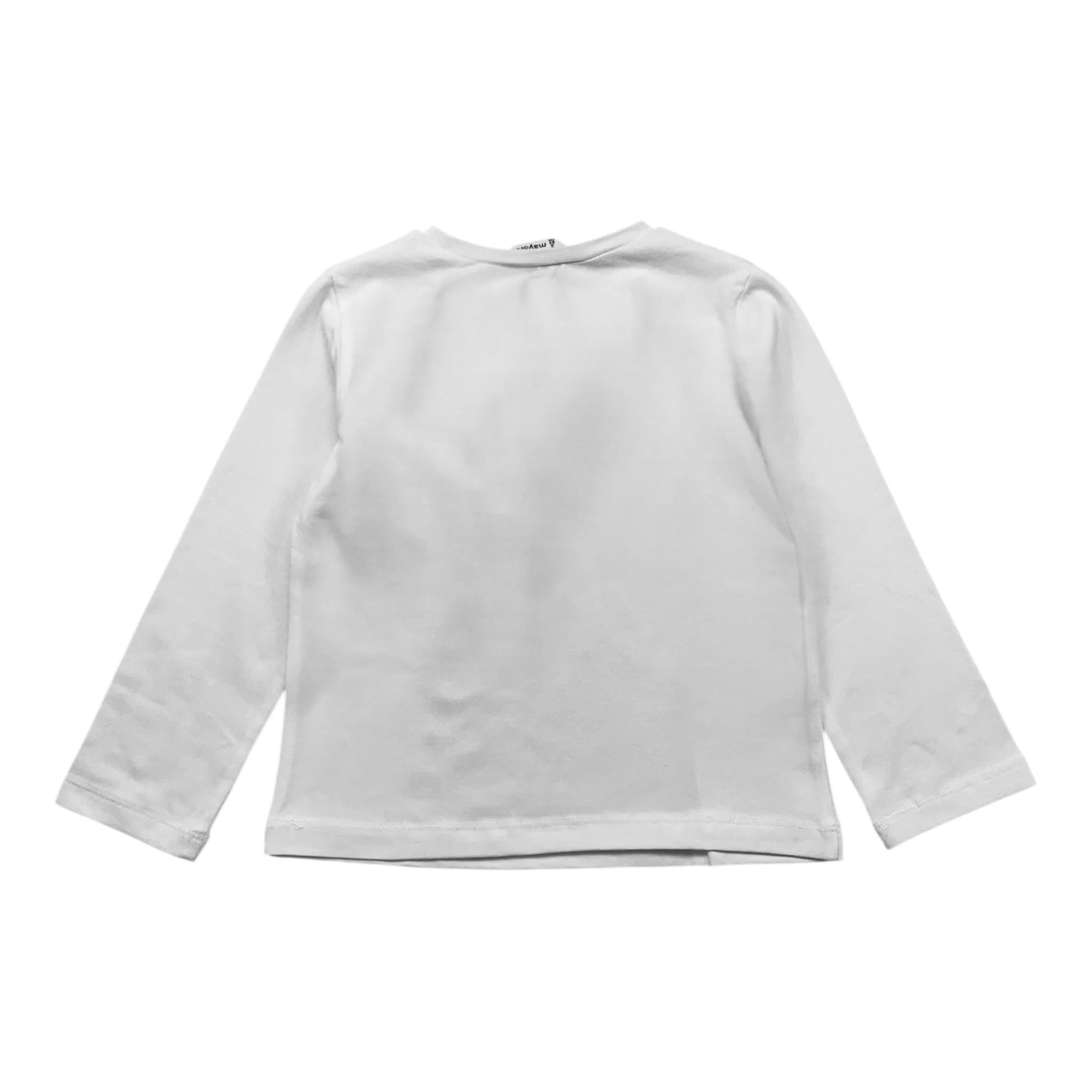 MAYORAL shirt girocollo tinta unita con stampa Bianco per Neonata 4063 BIANCO MAYORAL