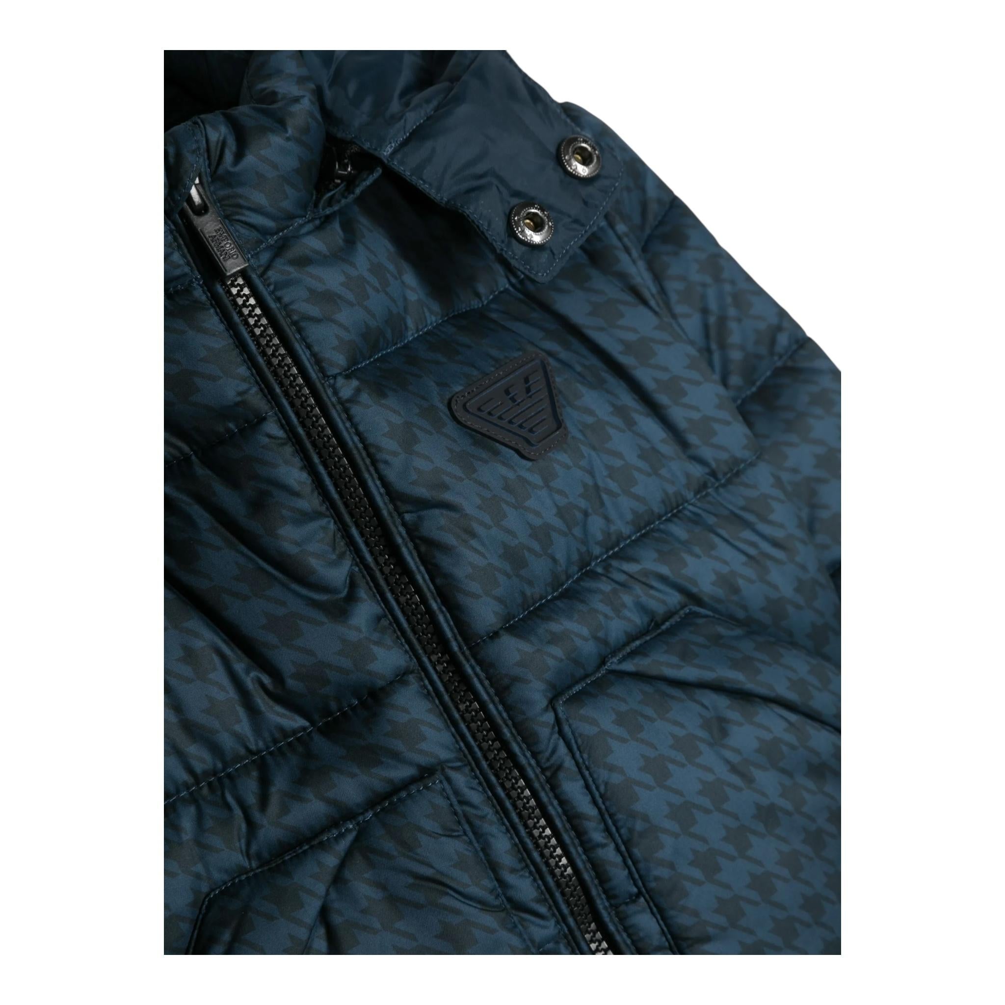 EMPORIO ARMANI giubbino tinta unita con cappuccio Blu per Bambino 6R4BJ2 BLU EMPORIO ARMANI