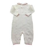 PICCOLA GIUGGIOLA tutina tinta unita con applicazioni in contrasto Bianco per Neonata MIRTO BIANCO PICCOLA GIUGGIOLA