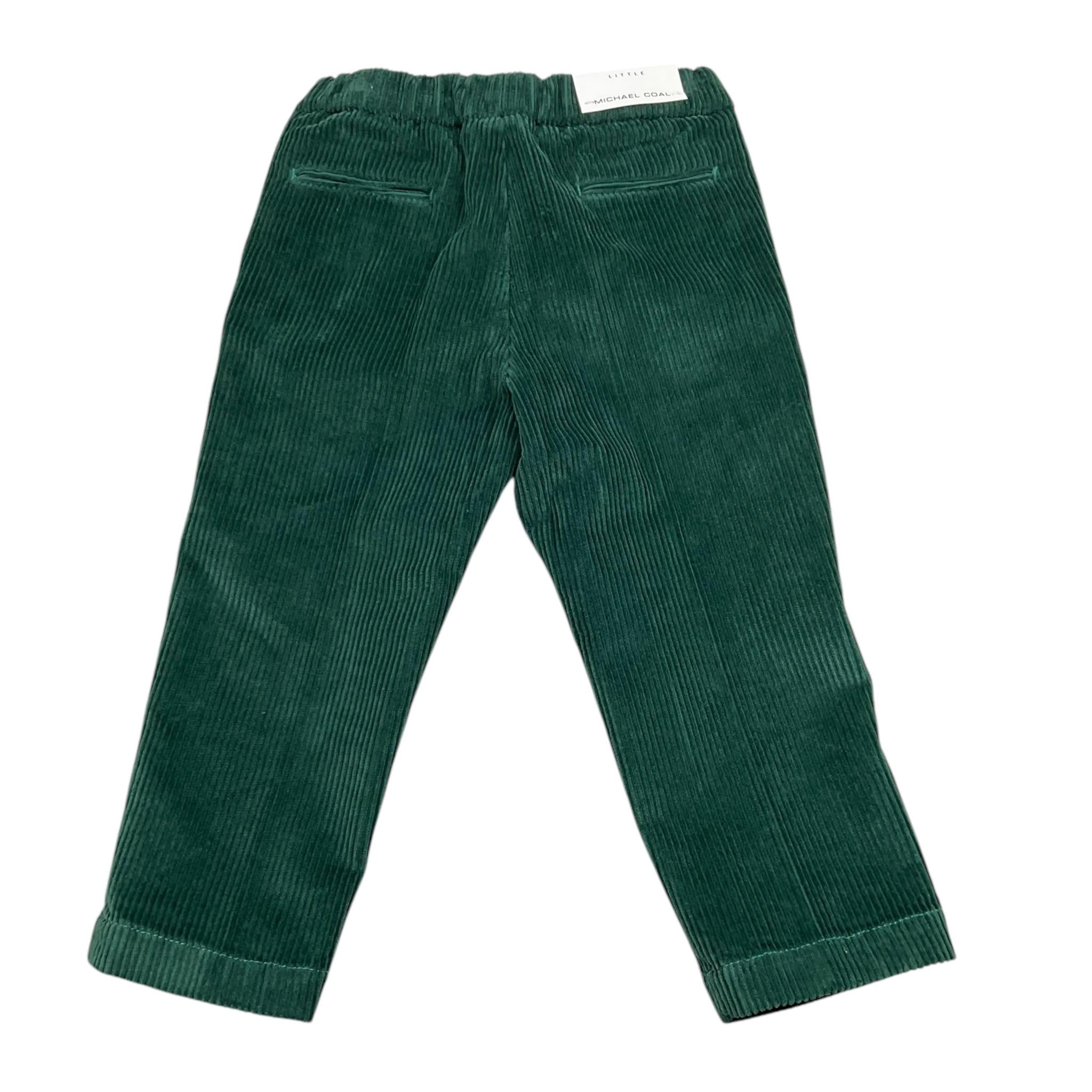 MICHAEL COAL pantalone tinta unita a costine Verde per Bambino 020171 VERDE MICHAEL COAL