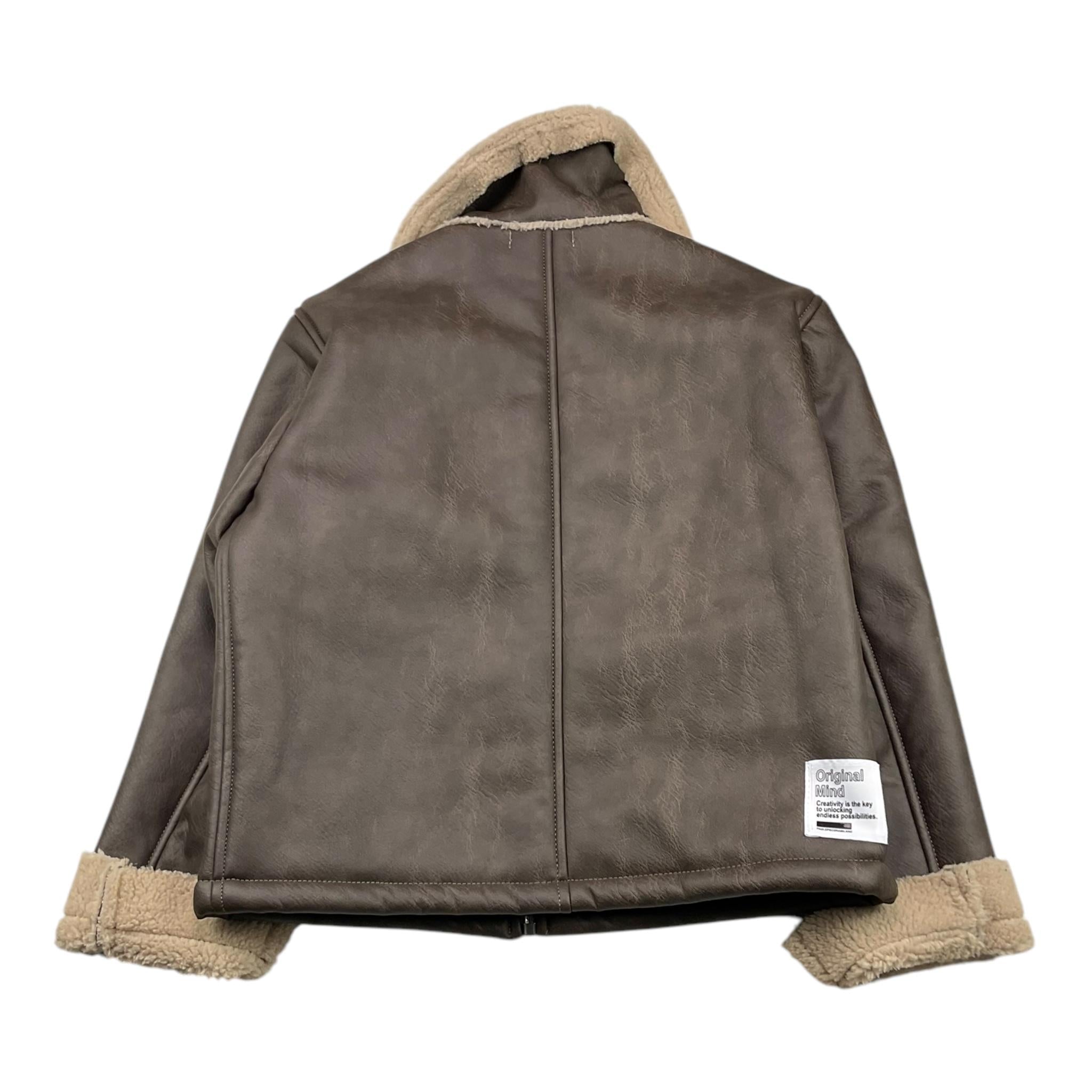 PAOLO PECORA giubbino in vera pelle tinta unita con zip Marrone per Bambino PP4152 MARRONE PAOLO PECORA
