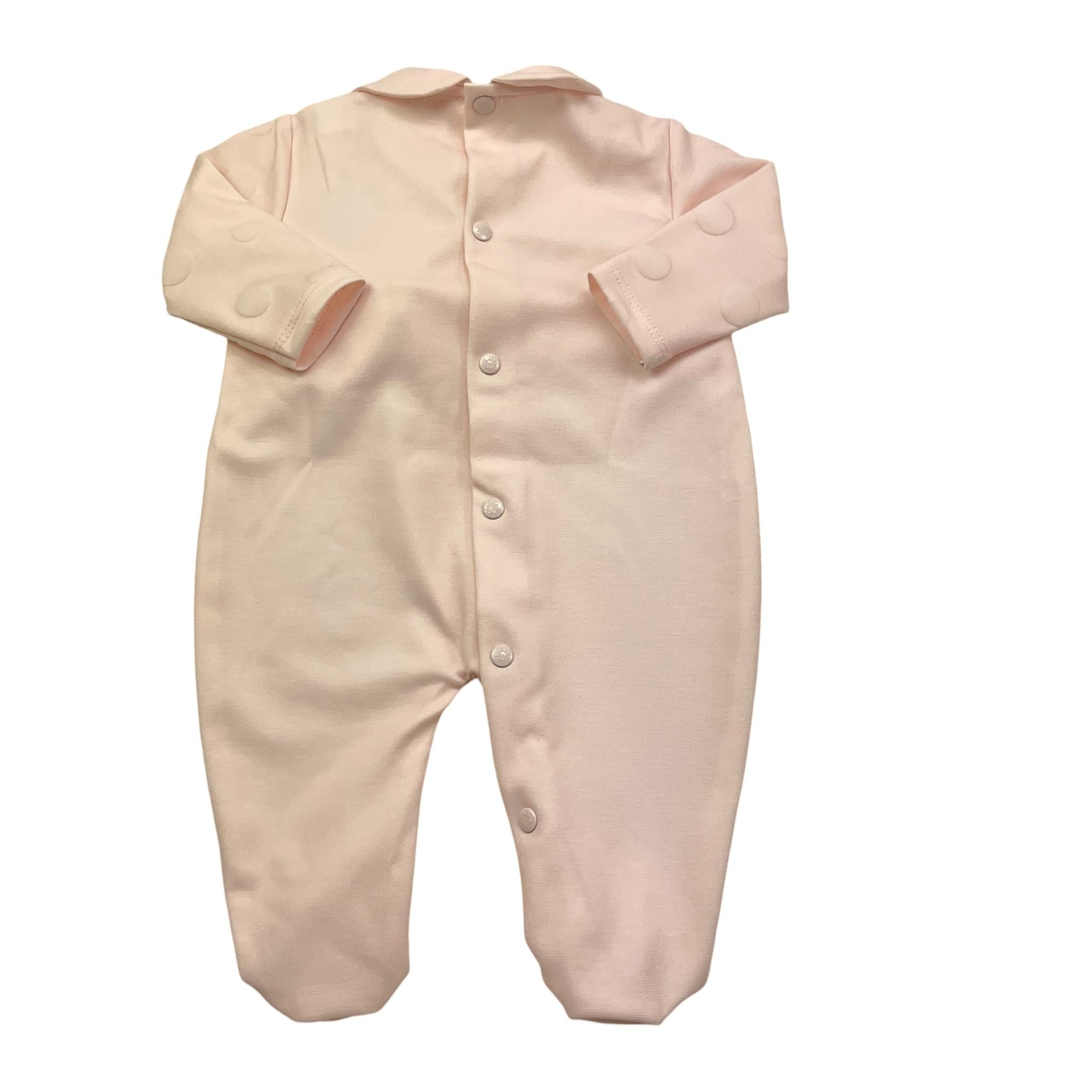 NINNAOH tutina tinta unita con applicazione Rosa per Neonata I2301T ROSA NINNAOH