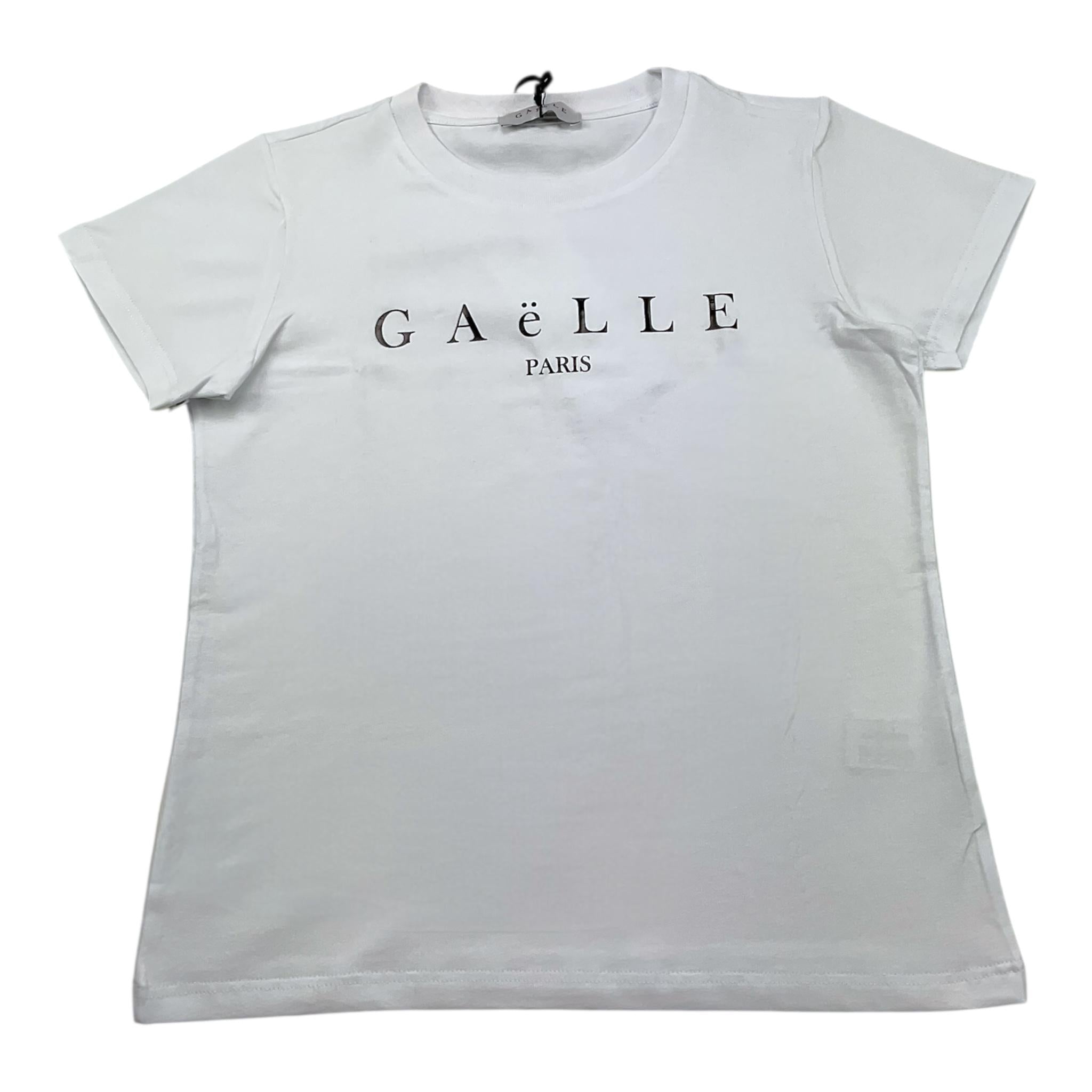 GAELLE t-shirt girocollo tinta unita con stampa Bianco per Bambina 2746M00088 BIANCO GAELLE