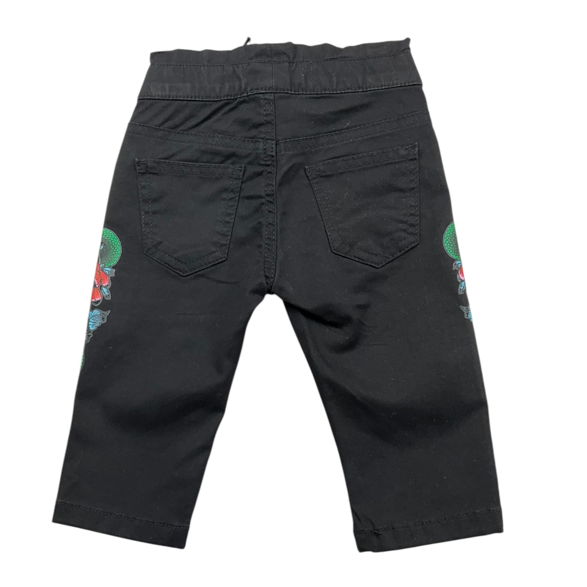 JOHN RICHMOND pantalone tinta unita con fantasia Nero per Neonata RIA25068PA NERO JOHN RICHMOND