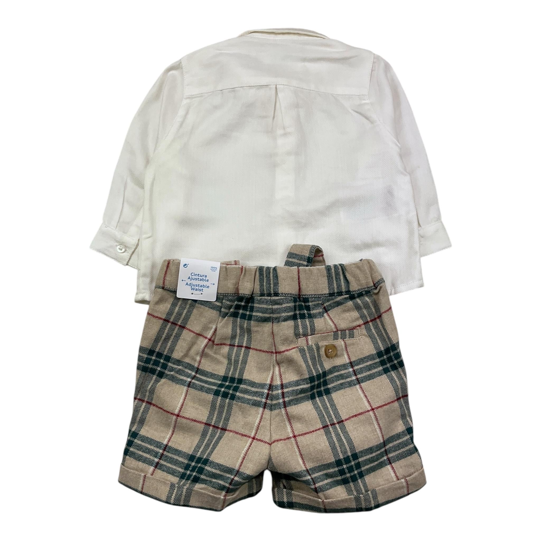 MAYORAL completo 2 pezzi camicia-bermuda con bretelle Bianco per Neonato 2251 BIANCO MAYORAL