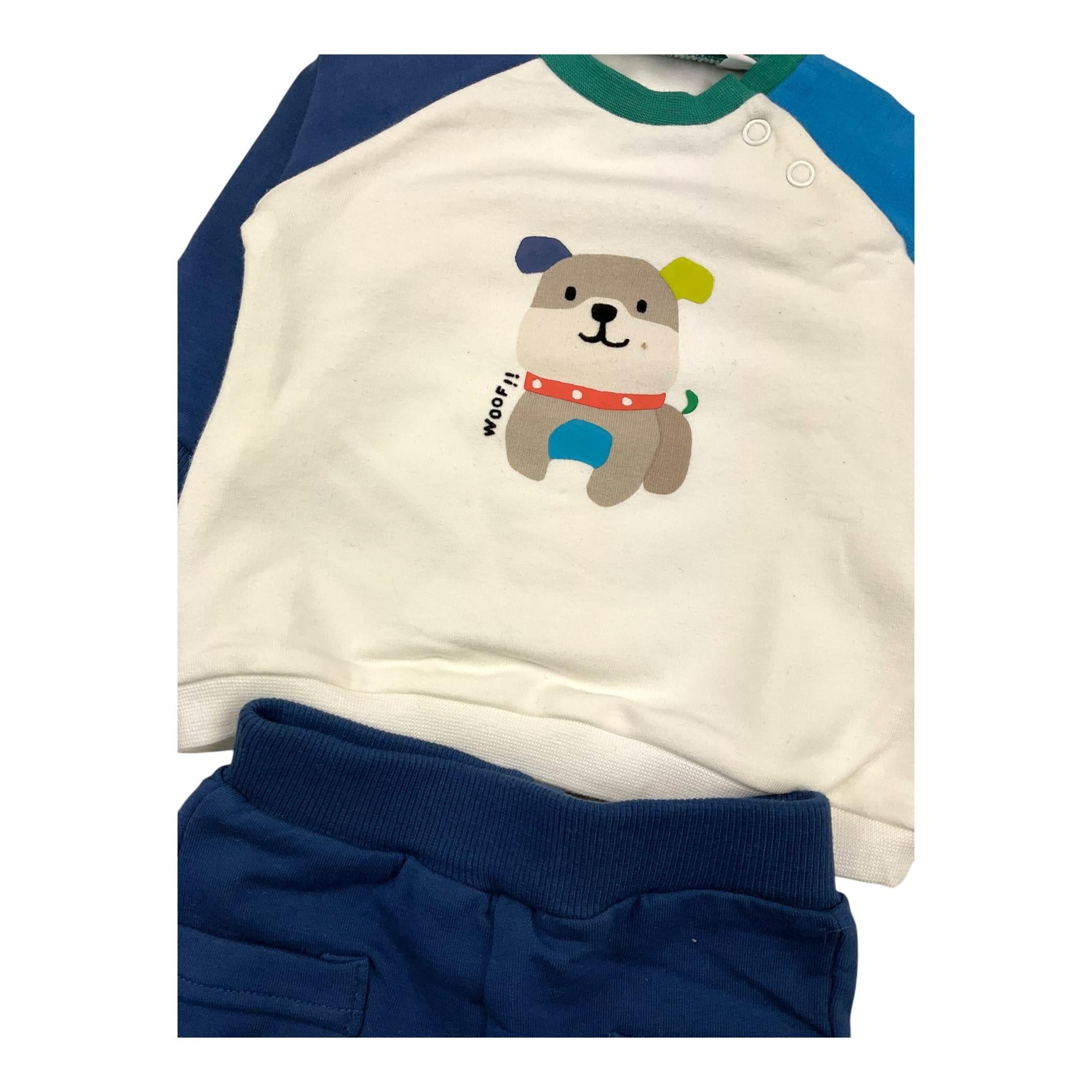 MAYORAL completo 2 pezzi felpa-pantalone Bianco/blu per Neonato CMPMYO BIANCO/BLU MAYORAL