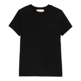ELISABETTA FRANCHI tshirt girocollo tinta unita con logo Nero per Bambina EFTS225 NERO ELISABETTA FRANCHI
