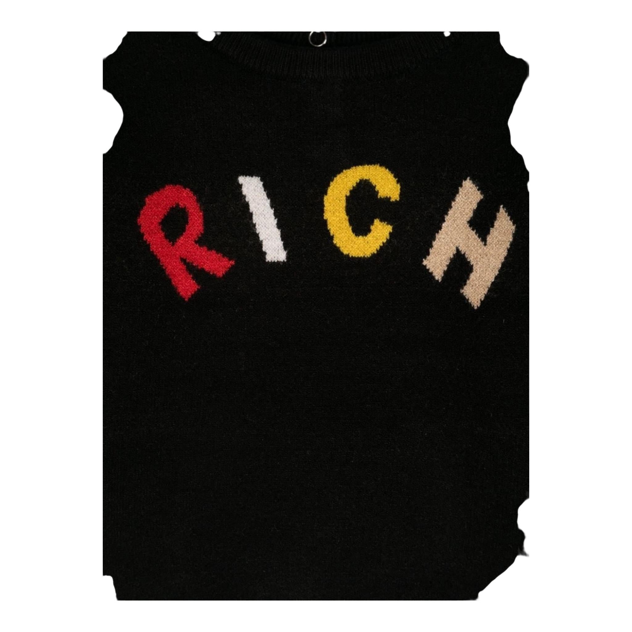JOHN RICHMOND maglia tinta unita girocollo con stampa Nero per Neonato RIA24068MAXXX NERO JOHN RICHMOND