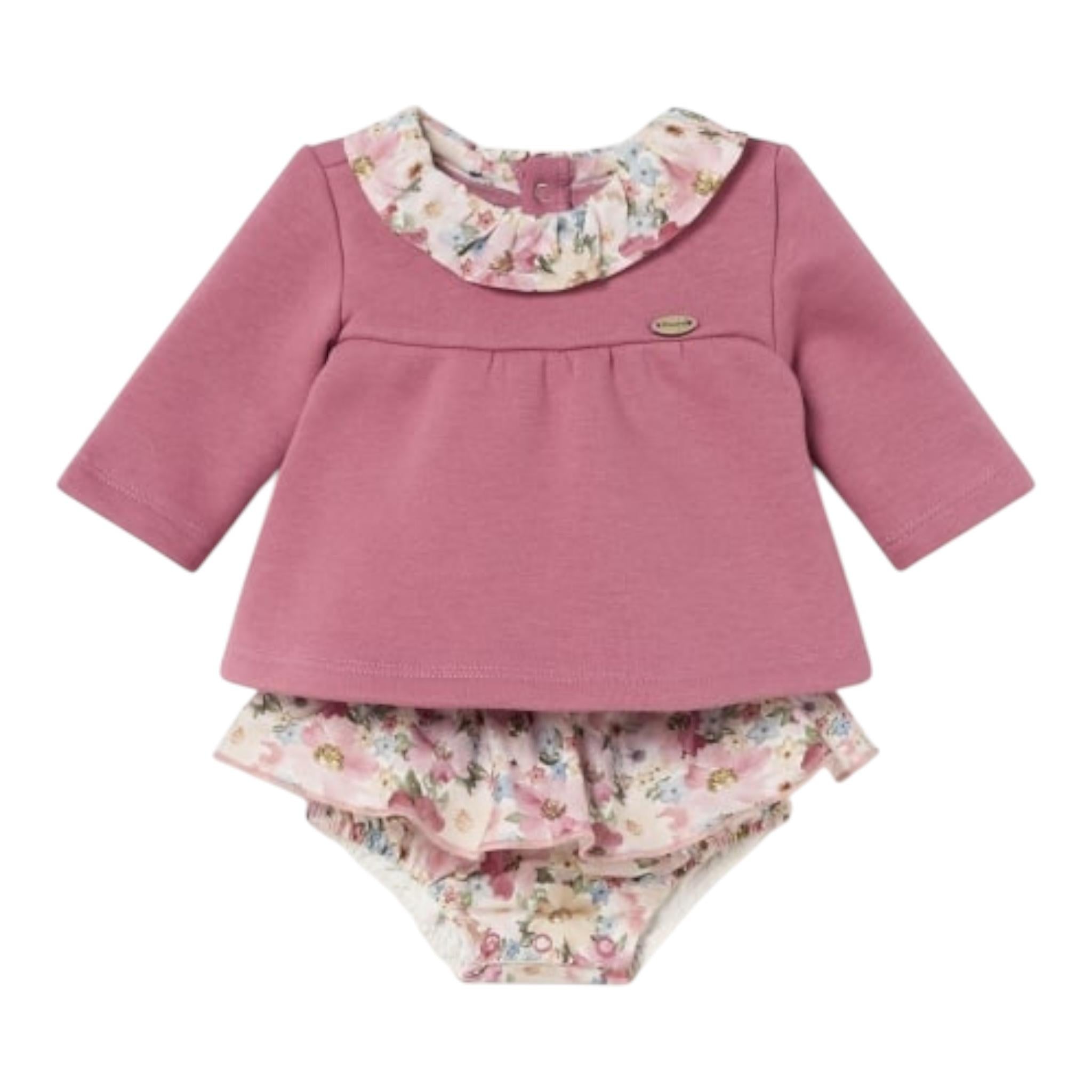 MAYORAL completo 2pz felpa-coulotte con stampa Rosa per Neonata 2246 ROSA MAYORAL