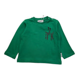BiKKEMBERGS shirt girocollo tinta unita con stampa Verde per Neonato BK2901 VERDE BiKKEMBERGS