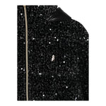 HERNO giubbino tinta unita cn cappuccio e paillettes Nero per Bambina PI000174GX NERO HERNO