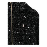 HERNO giubbino tinta unita cn cappuccio e paillettes Nero per Bambina PI000174GX NERO HERNO