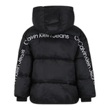 CALVIN KLEIN giubbino tinta unita con cappuccio e maniche logate Nero per Bambino IB0IB01823 NERO CALVIN KLEIN