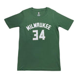 NBA t-shirt girocollo tinta unita con stampa Verde per Bambino EK2B7NN00B01 VERDE NBA