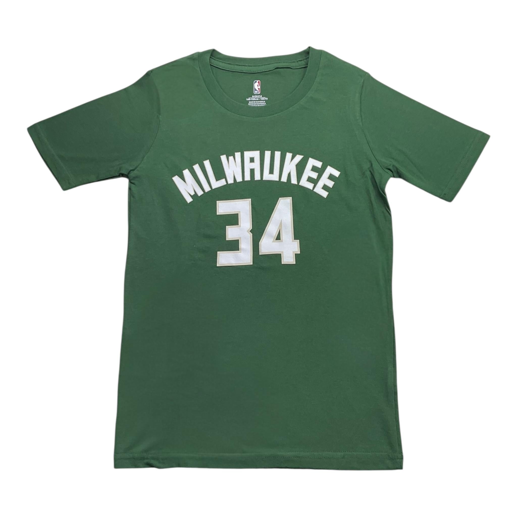 NBA t-shirt girocollo tinta unita con stampa Verde per Bambino EK2B7NN00B01 VERDE NBA
