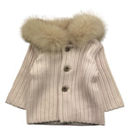 MARLU' cardigan tinta unita con cappuccio Beige per Neonato IB5240 BEIGE MARLU'
