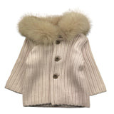 MARLU' cardigan tinta unita con cappuccio Beige per Neonato IB5240 BEIGE MARLU'