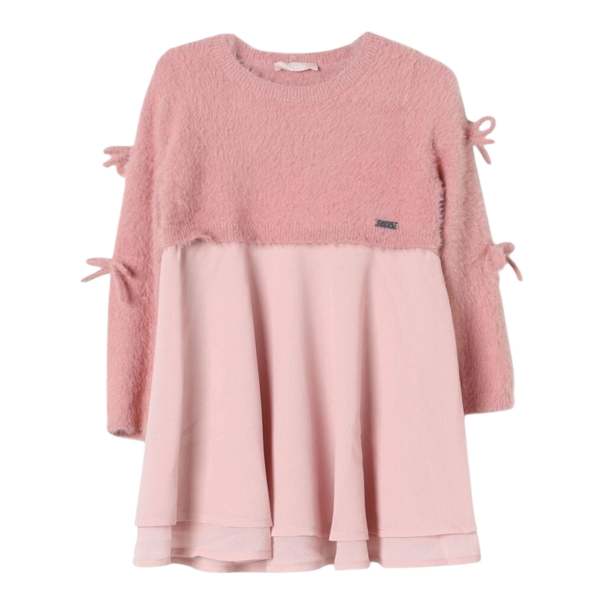 LIU JO abito manica lunga tinta unita Rosa per Neonata KF4097NXX ROSA LIU JO