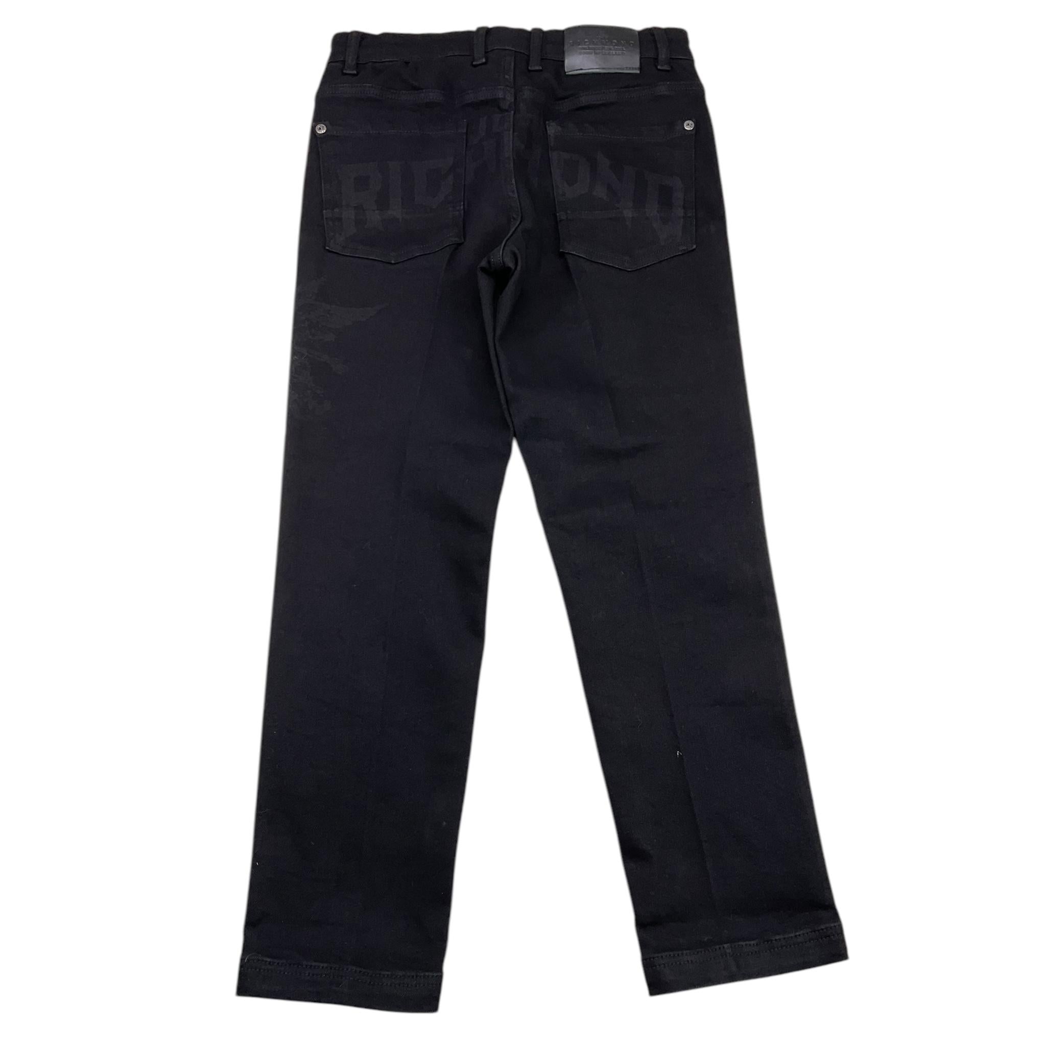 JOHN RICHMOND jeans tinta unita con girovita regolabile Nero per Bambino RBA25242JE NERO JOHN RICHMOND