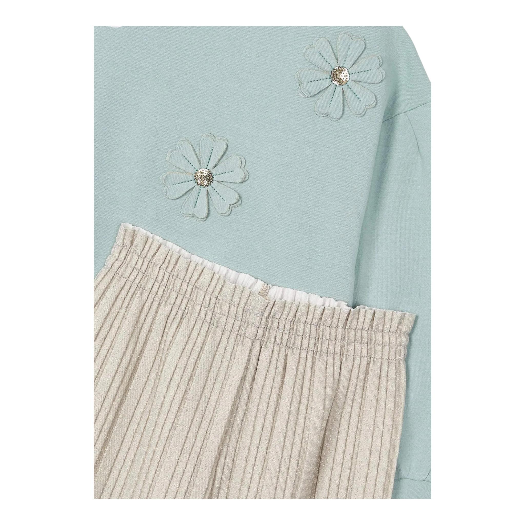 MAYORAL completo 2 pezzi felpa-pantalone bicolore Verde/beige per Bambina 4551 VERDE/BEIGE MAYORAL