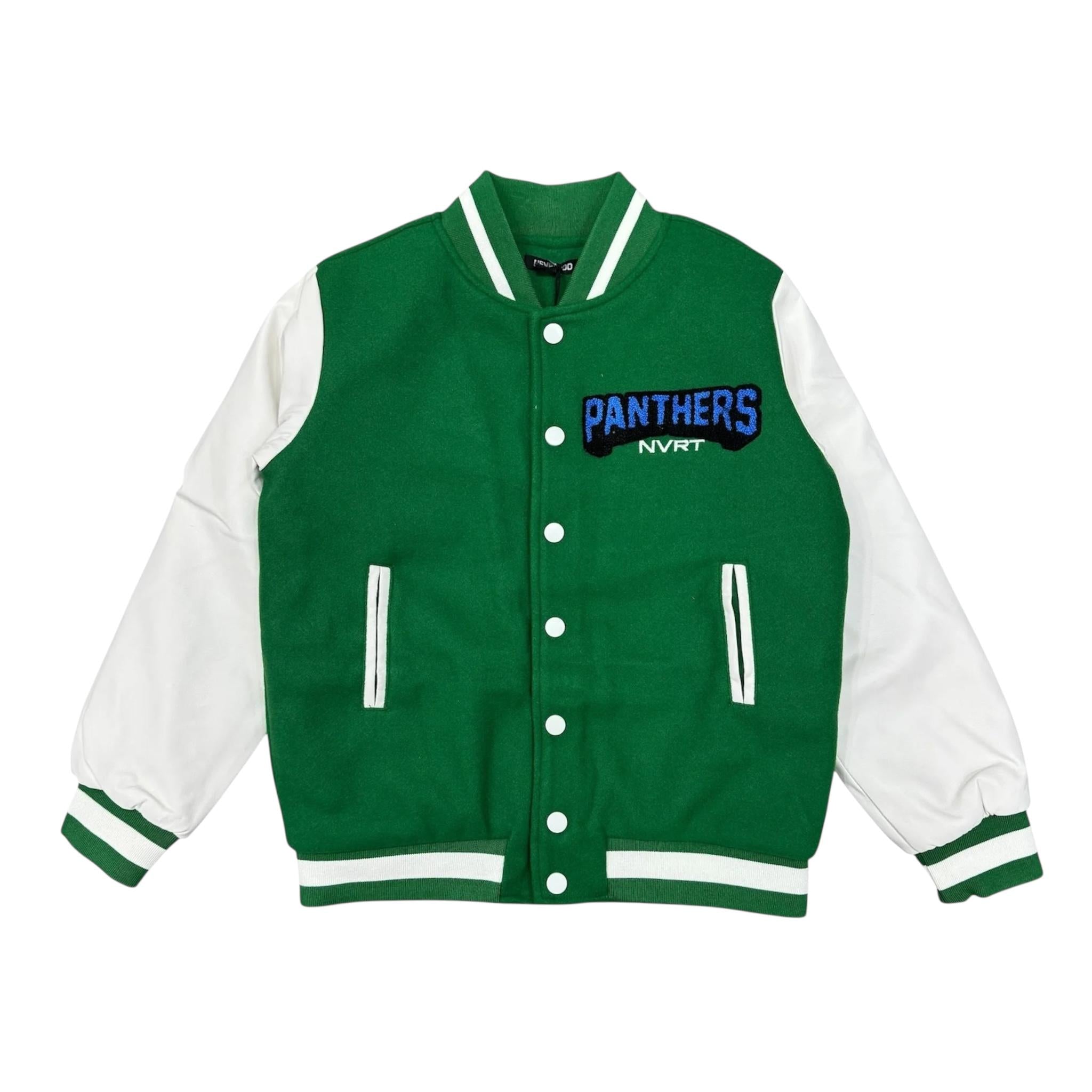 NEVER TOO giubbino modello college bicolore Verde per Bambino NT2085R VERDE NEVER TOO